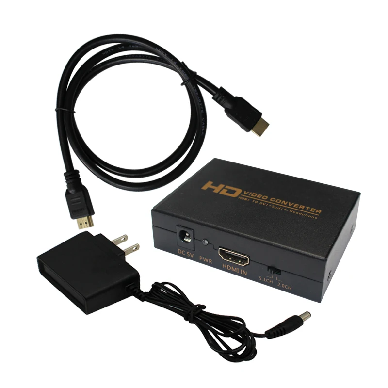 HDMI-DVI с адаптером для аудио конвертера+ оптический выход и 3,5 мм аудио разъем 1080P для HD проектора ТВ Blu-Ray DVD PS4 Xbox360