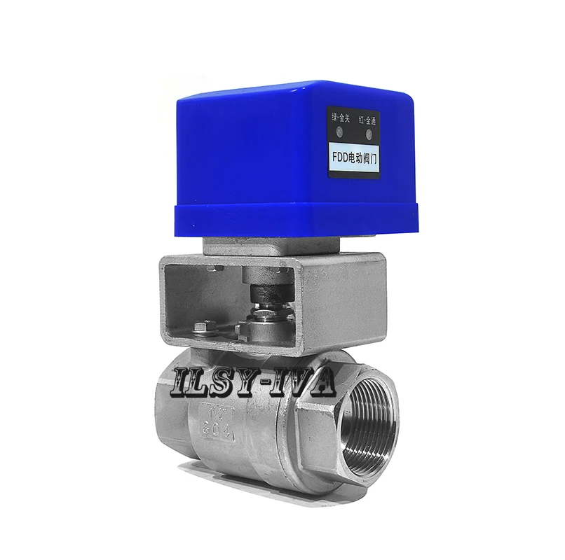 DN32 AC220V Электрический шаровой кран фиксированного типа из нержавеющей стали с 3