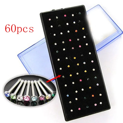 Кольцо для носа из нержавеющей стали в стиле панк 24/60 шт./упаковка | Украшения и