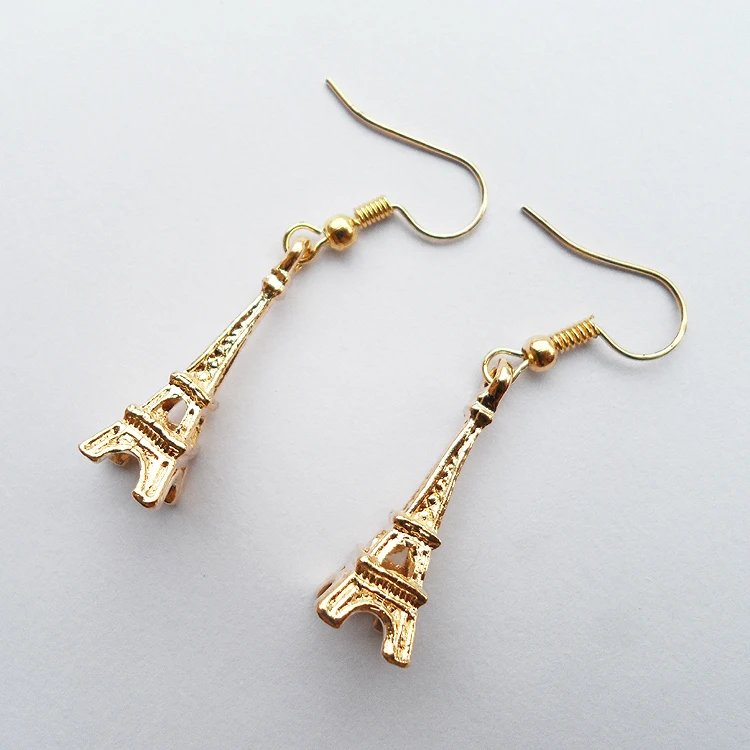 2020 новый дизайн золотого цвета коническая французская башня Подвесные серьги