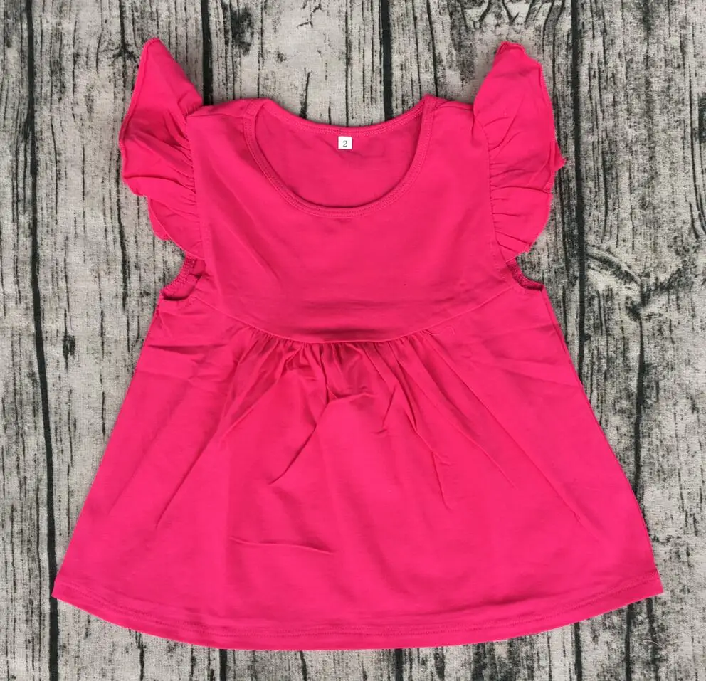 Летняя футболка с рукавами-фонариками для девочек одежда маленьких цветами