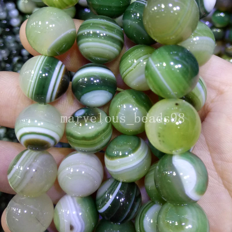 

Бесплатная доставка, красивые ювелирные изделия, 12 мм, оливково-зеленые полосы, Carnelite, круглые, художественные, женские, мужские, свободные б...