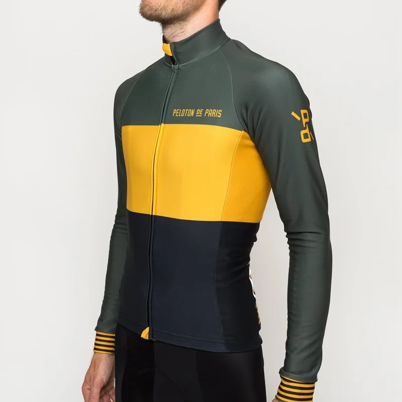 1 Autumn De paris team cycling clothing Spring long sleeve cycling jersey men Breathable bike riding shirt polyester - Цвет: 1