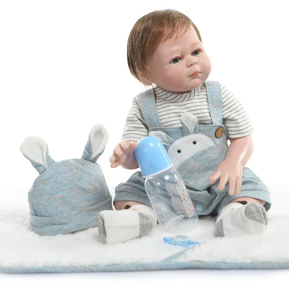 NPK 49 см силиконовый reborn baby doll twins мальчик и девочка bebes ручная краска красная кожа