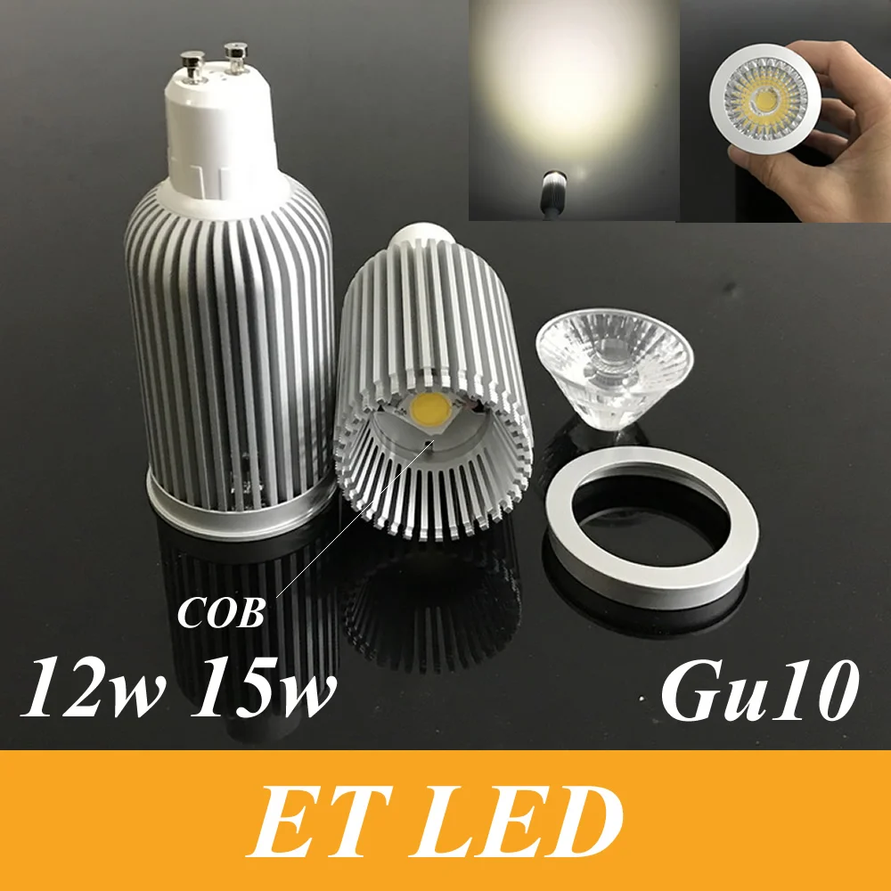 Новая высокая мощность iLEDbuy Led GU10 COB 12 Вт 15 с регулируемой яркостью Cob прожектор