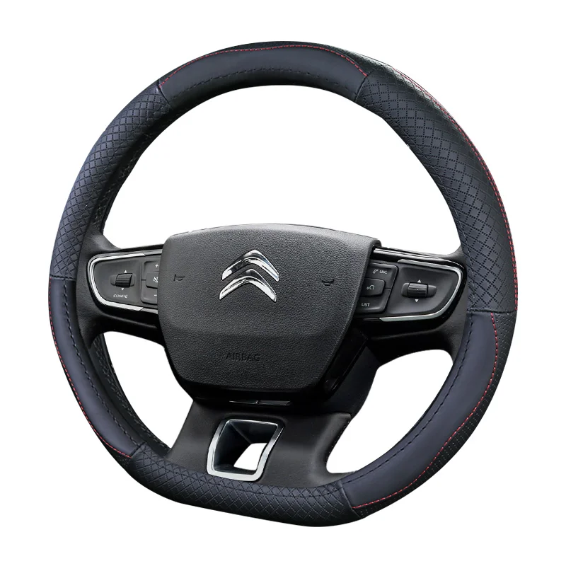 Верхние Кожаные чехлы на руль для Citroen C5 AIRCROSS C2 C3 PICASSO C Triomphe Elysee DS 6 C4L DS6 C0 DS7|Чехлы