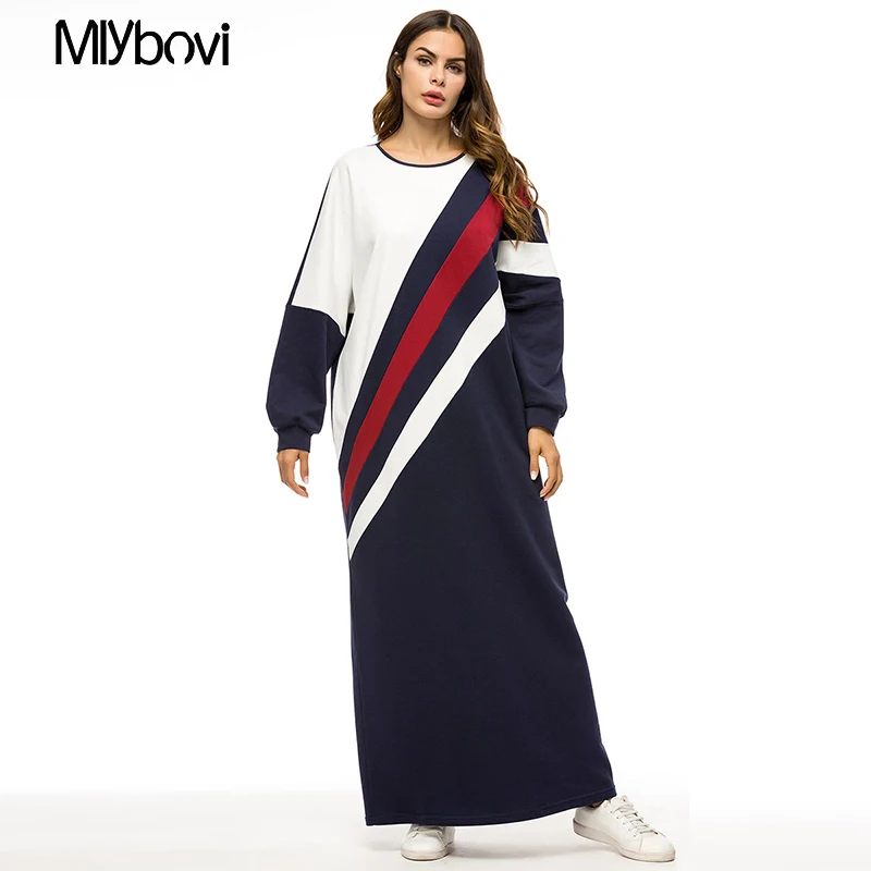 Vestido женский кафтан арабский абайя Дубай лоскутное женское мусульманское платье