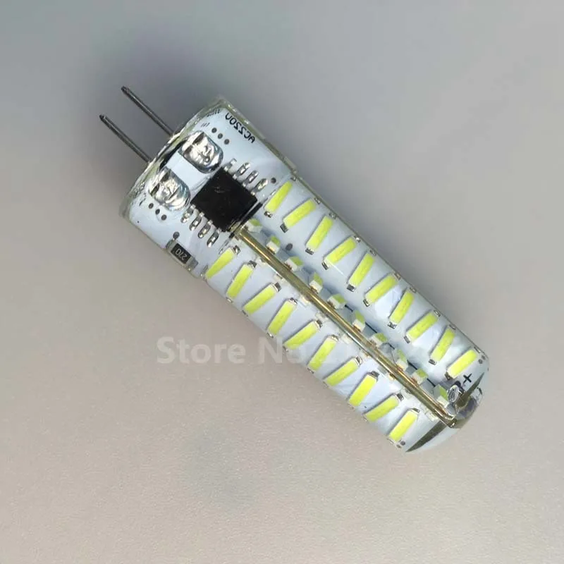Диммируемые Светодиодные лампы G4 4014 SMD 8 Вт 80 светодиодов 220 В переменного тока 50%