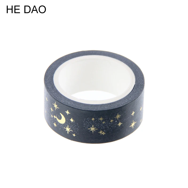 1 шт./упак. черного цвета с изображением Луны звезд и Васи Бумага клейкой ленты 5 см