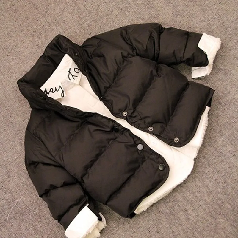 Новое зимнее пальто унисекс для мальчиков и девочек модная теплая детская зимняя