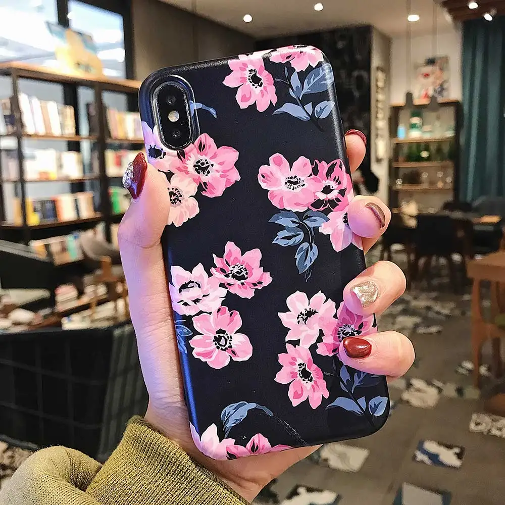 Чехол Boucho для телефона iphone 8 XS MAX XR чехлы 6 6S 7 Plus X Ретро Цветочный чехол накладка