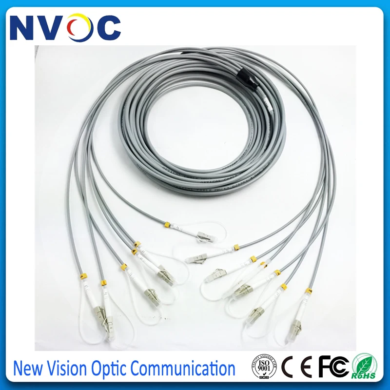 100 м 8 ядер SM 9/125 ПВХ оболочка ST/UPC-LC/UPC FC SC ST LC UPC бронированный неitube наружный