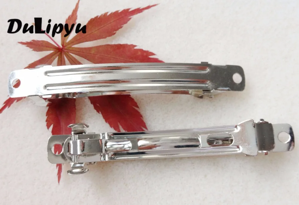 Free nickel lead 78mm - 50pcs dull silver tone french barrette hair clips for Jewelry cad28 | Украшения и аксессуары