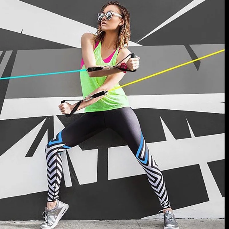 

Sport Leggings Women Yoga Pants Workout Fitness Clothing Jogging Running Pants Gym Tights Stretch Print Sportswear Yoga Leggins