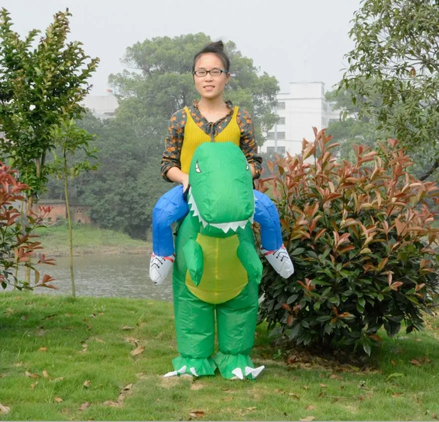 Костюм на Хэллоуин для женщин надувной костюм динозавра веером взрослых и детей