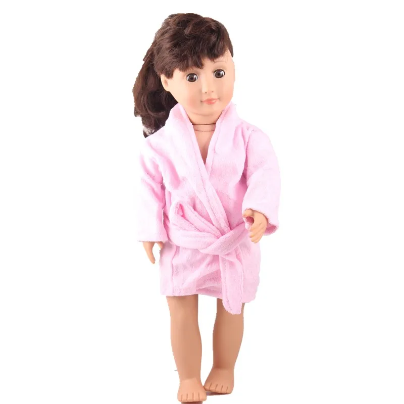Модный розовый банный халат Nenuco для маленьких девочек ростом 43 см аксессуары