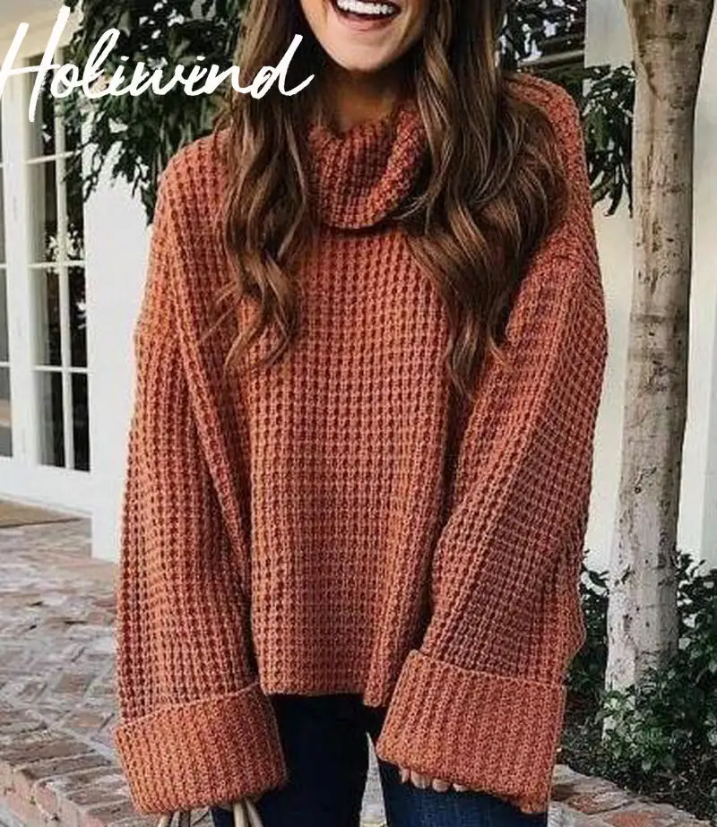 2019 Autumn Winter Women Oversized Sweater Korean Style Pullovers Clothes Turtleneck Sweaters | Женская одежда
