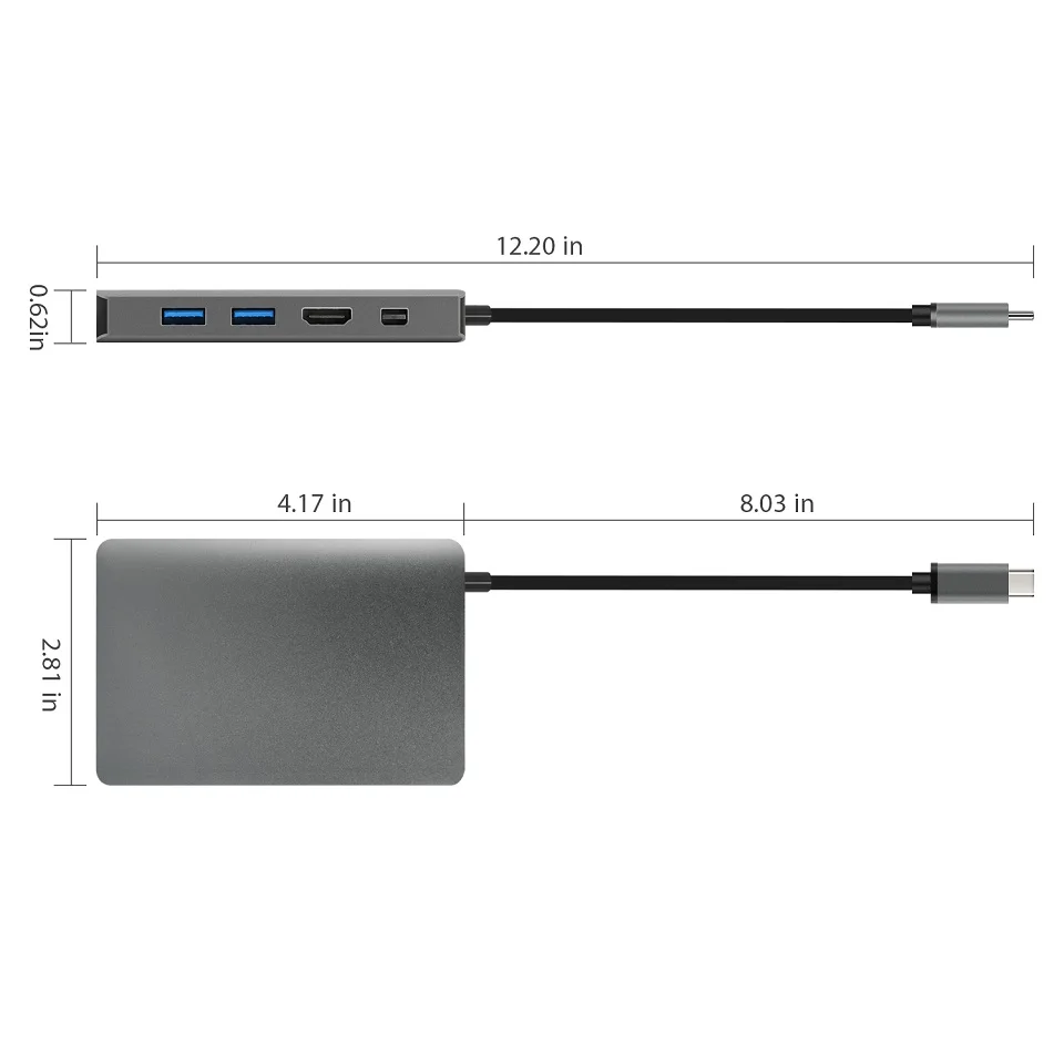 USB C type C док-станция для ноутбука Macbook USB C к HDMI Mini DP 4K RJ45 Ethernet USB 3,0 аудио 3,5 мм Тип C зарядная док-станция