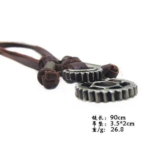 Ожерелье из 100% натуральной кожи в стиле панк винтажное кожаное ювелирное изделие