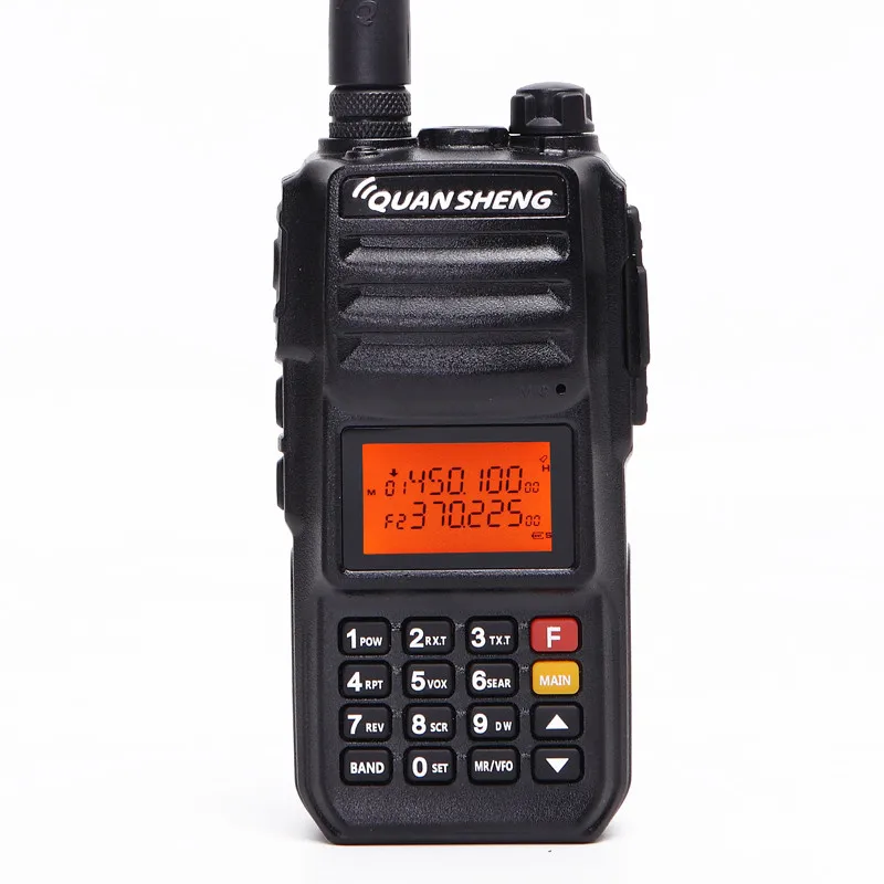 Quansheng портативная рация 10 Вт 5 полос 136-174 МГц/350-390 МГц/400-470 МГц 4000 мАч дальность