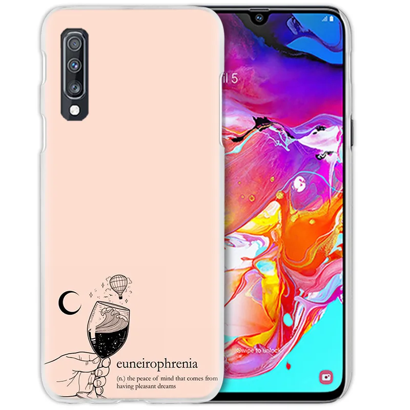 Слова и узорами чехол для samsung Galaxy A50 A70 A80 A20e A60 A40 A30 A20 A10 A8 A6 плюс A9 A7 жесткий чехол для телефона из поликарбоната с Coque