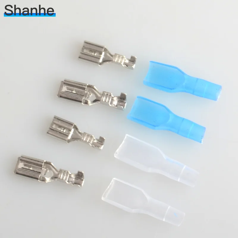 Обжимная Клемма 4 8 мм 50 гнездовых разъемов + чехол|spade connector|female spade connector4.8mm crimp terminal