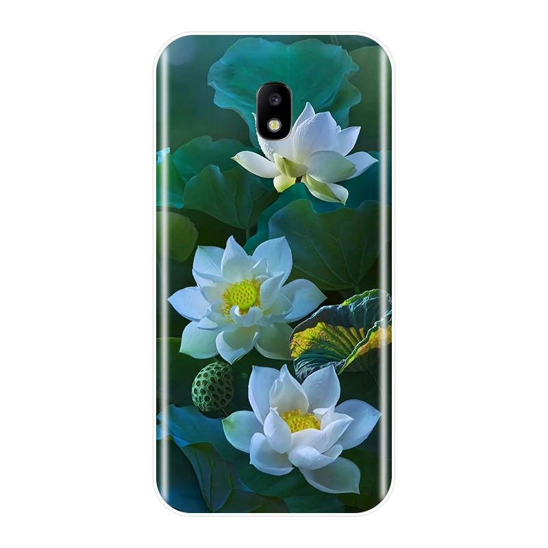 Чехол для телефона с цветами Samsung Galaxy J3 J5 J7 2015 2016 2017 силиконовая задняя крышка J2 Prime