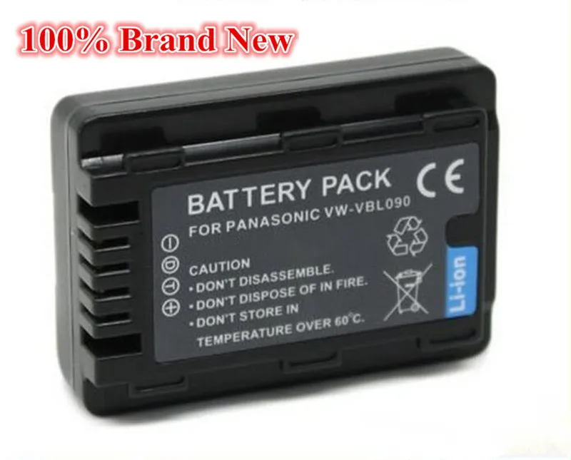 895 мАч 100% Новый Сменный аккумулятор для фотоаппарата Panasonic VW-VBL090 SDR-S50A VBK090