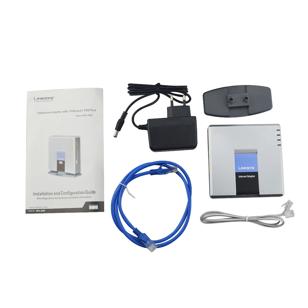 Бесплатная доставка! Разблокированный шлюз voip linksys SPA3000 голосовой через IP FXS FXO Voip