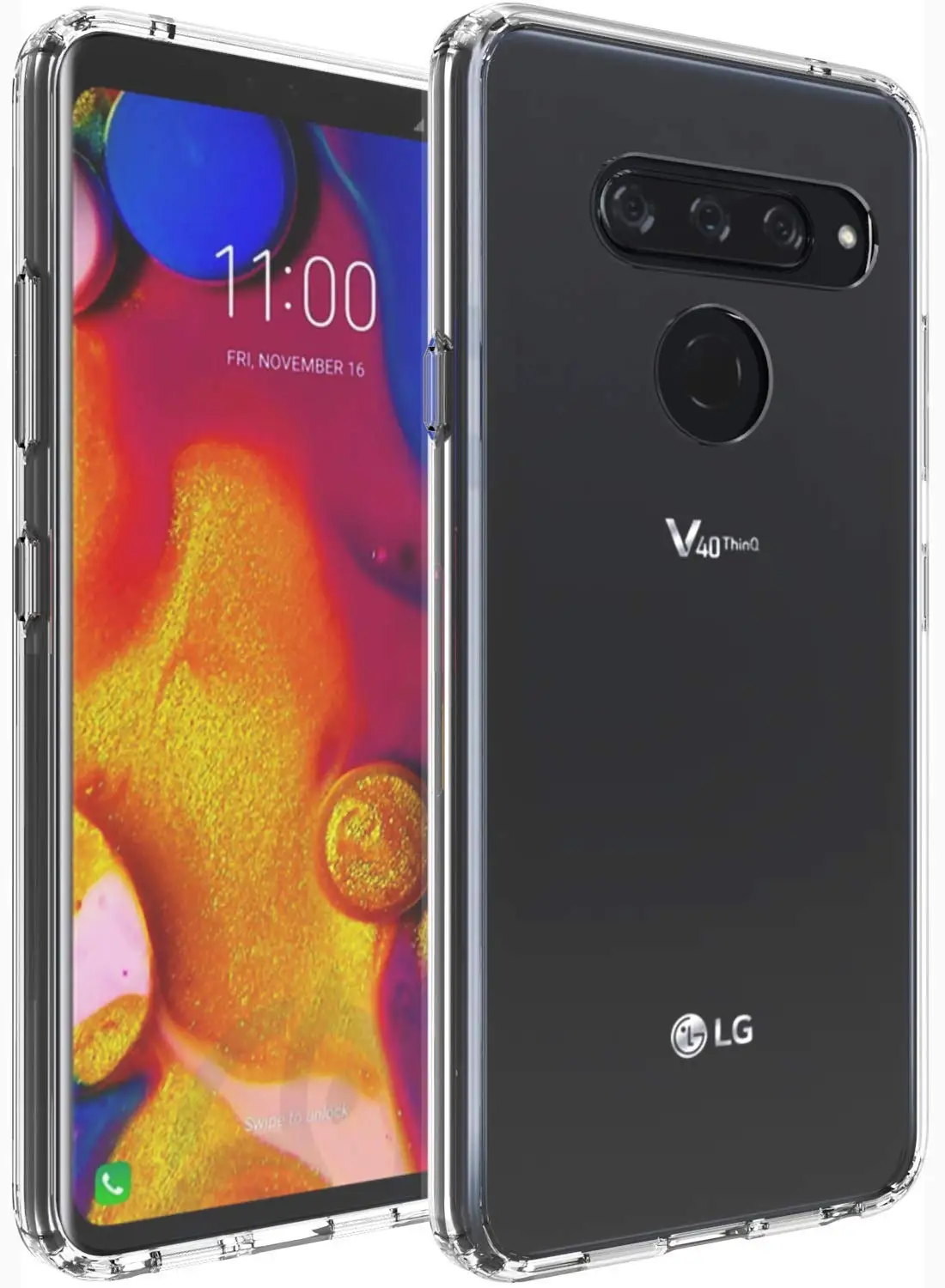 Для LG V40 чехол ThinQ ультратонкий кристально прозрачный мягкий из термополиуретана