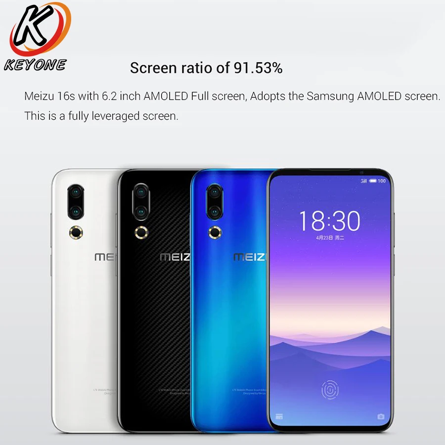 Новая европейская версия Meizu 16s 4G LTE мобильный телефон 6 ГБ ОЗУ 128 Гб ПЗУ Восьмиядерный процессор Snapdragon 855 3600 Мп+ Мп задняя камера мАч телефон