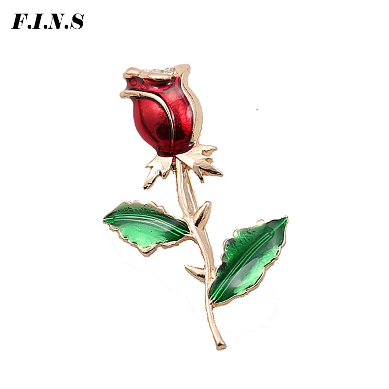 F.I.N.S Фирменная эмалированная булавка с цветочным орнаментом тканевые аксессуары