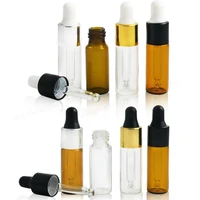 100pcs lot 5ml clear glass dropper bottle 5 ml serum vial 5ml cosmetic packaging mini sample display container