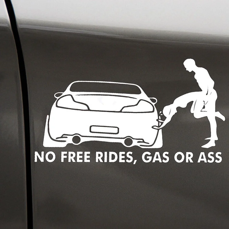 20*8CM GAS OR ASS No Free Rides Funny Vinyl Decals Car Sticker Window Bumper Body Styling Decorating | Автомобили и мотоциклы