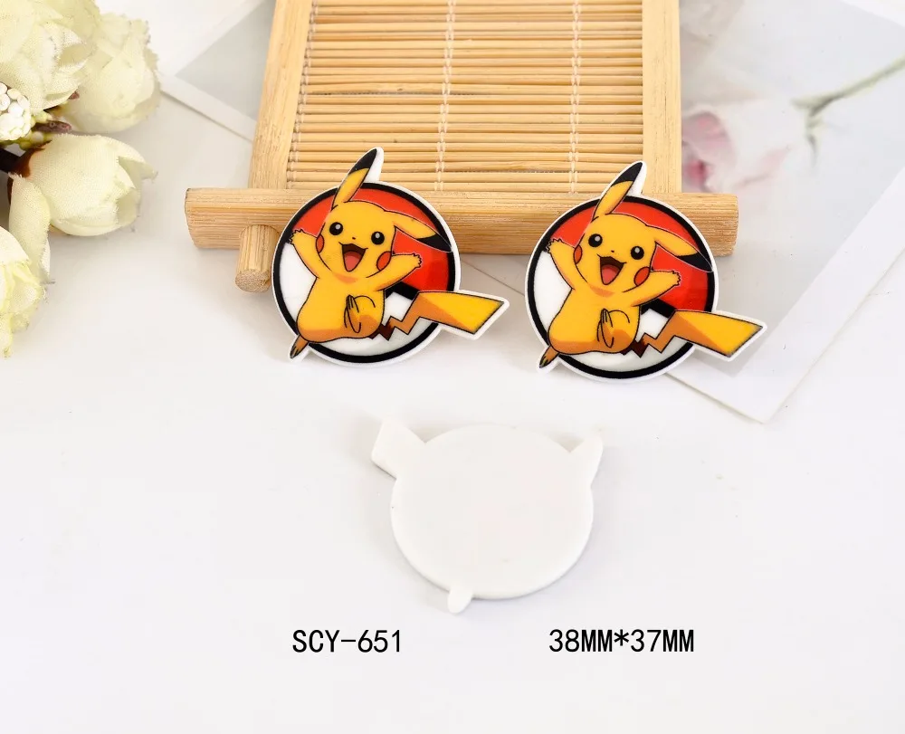 Kawaii мультфильм Покемон фигурка украшение дома плоский задний полимер для