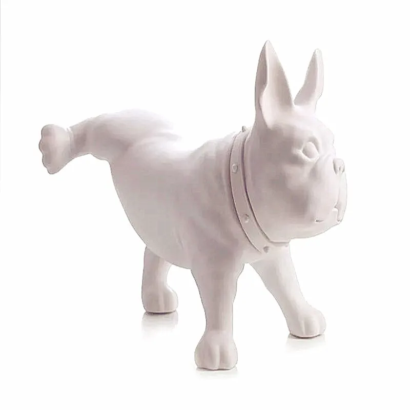 

Bulldog Statue Simulation Pet Dog Animal Resin Craftwork Show Window Office Hotel Living Room Decoration L2761