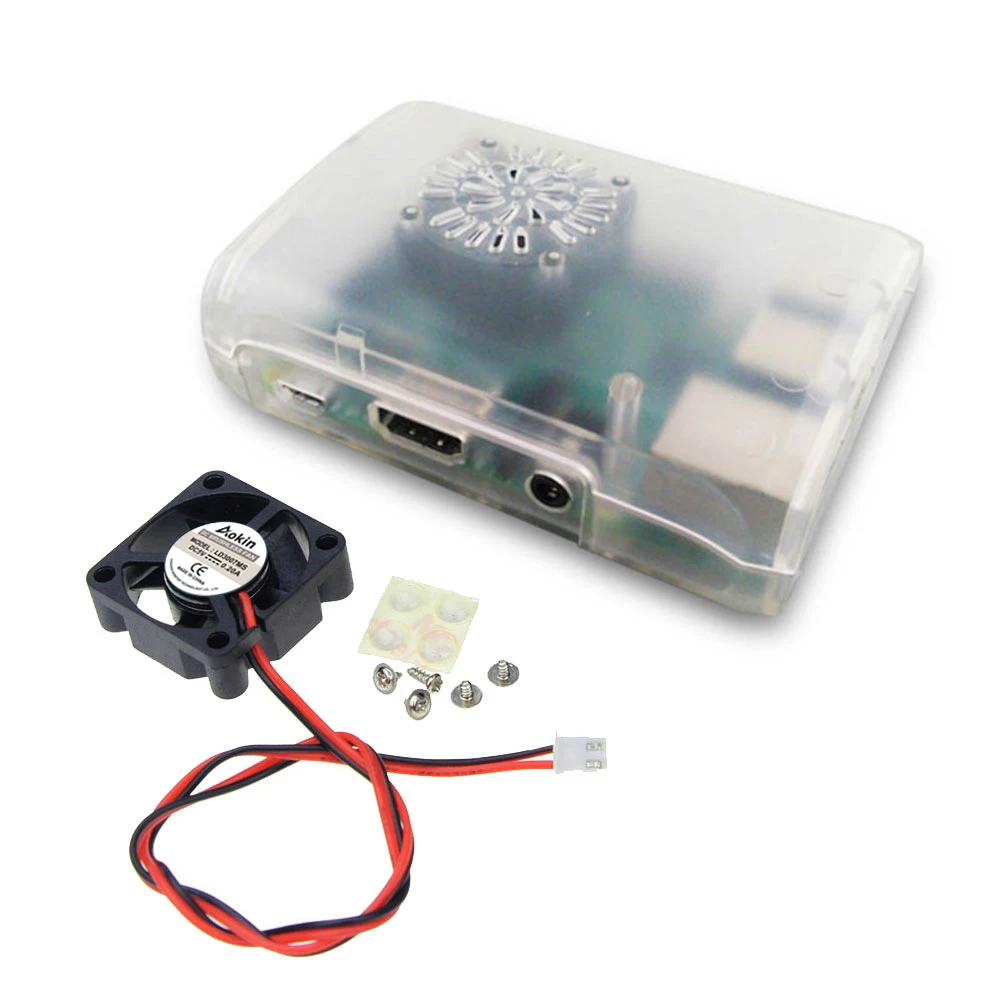 Для Raspberry Pi 2/3 чехол с охлаждающим вентилятором для Raspberry Pi Модель B Plus+ закрытый прозрачный чехол
