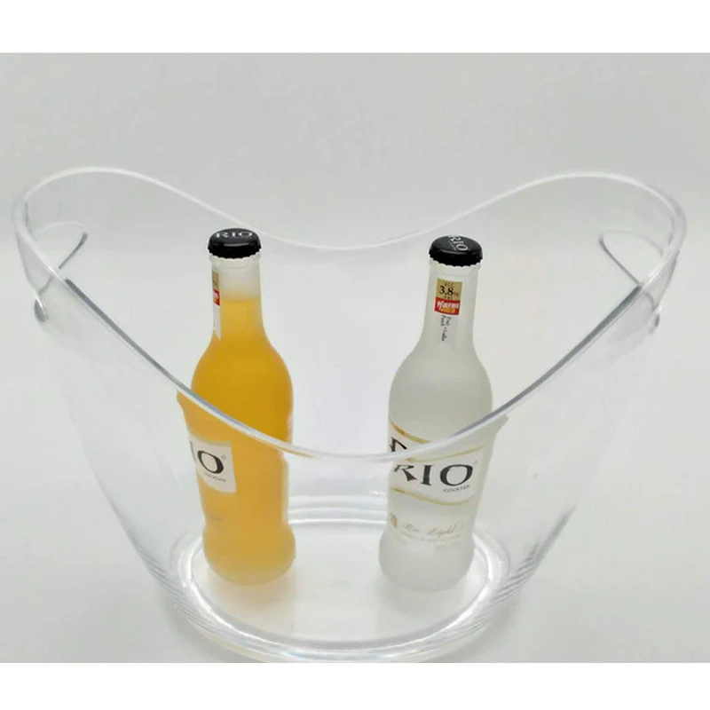 Оптовая торговля 4L/8L прозрачное ведерко для льда шампанское пиво вино кулер