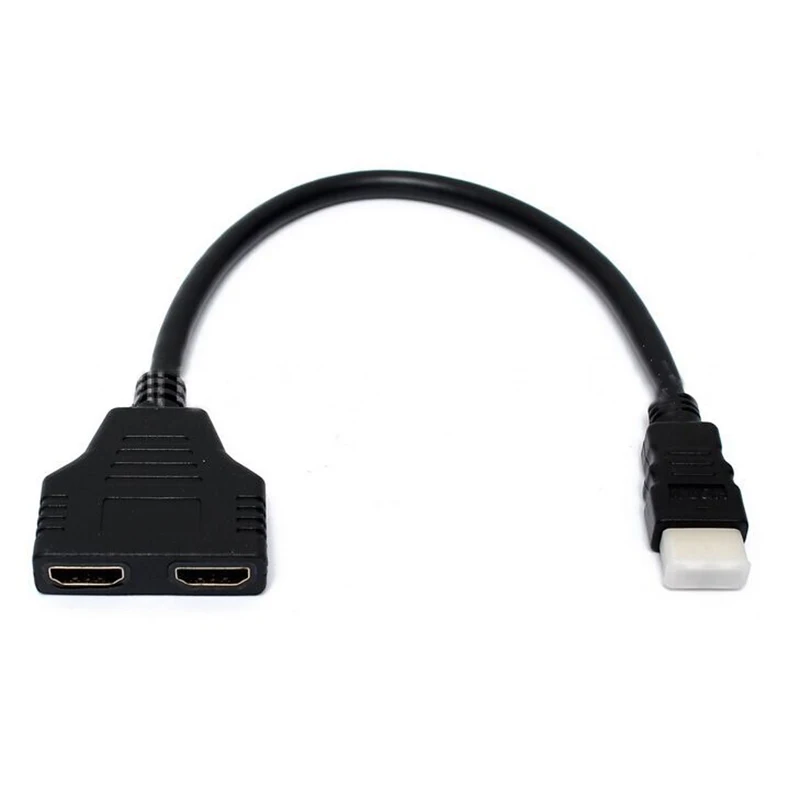 Larryjoe Новое поступление кабель HDMI сплиттер кабель 1 штекер к двойному HDMI 2 Женский Y сплиттер адаптер в HDMI HD LED LCD TV 30 см