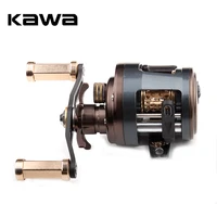 kawa metal fishing reel drum wheel bait casting trolling lure reel 111 bearings metal cover alloy spool carbon handle