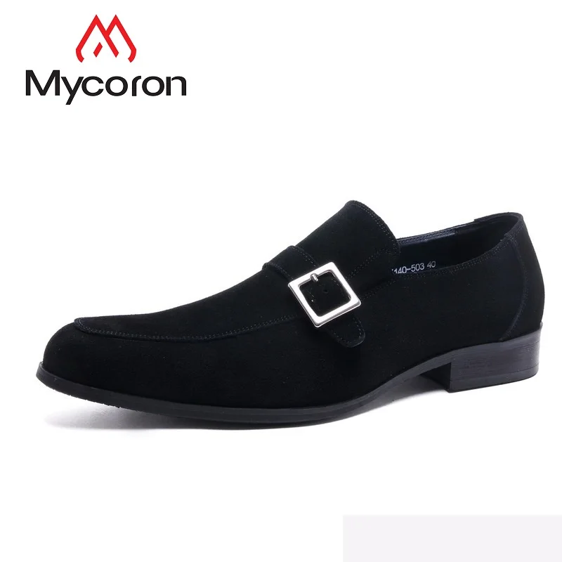 MYCORON New Arrivals Men Dress Shoes High Quality Slip-On Business Leather Boots Brand Designer Male Chaussure Homme | Обувь