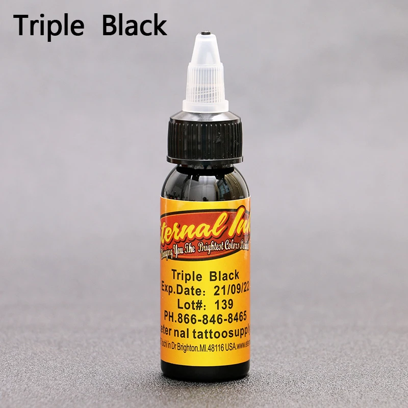 10 бутылок 1 унций чернил для тату пигментный набор боди арт 30 мл Черный