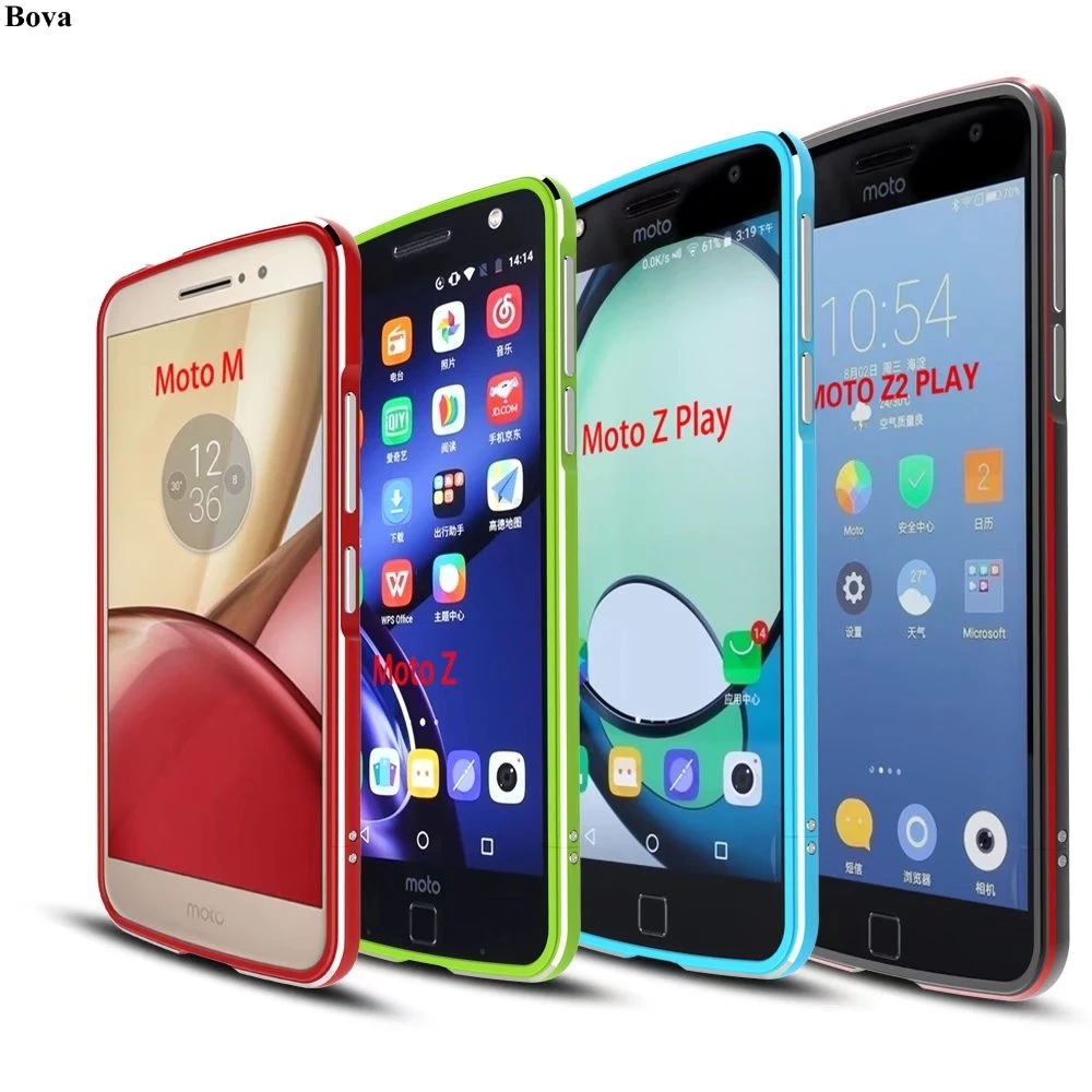 Роскошный роскошный ультра тонкий алюминиевый бампер чехол для Motorola Moto Z Play M Z2