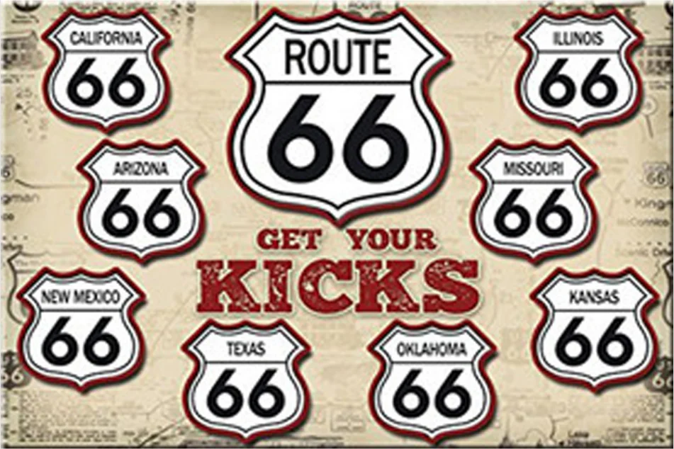 US Route 66 винтажная металлическая табличка для паба домашний Декор стены Ретро Металл искусство пиво кофе доска для постера 1001(68) 20*30 см