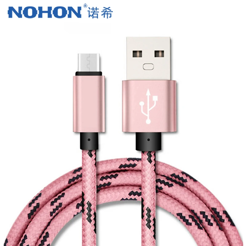 NOHON Micro USB нейлоновый зарядный кабель для Samsung Galaxy S7 S6 Huawei Xiaomi Быстрая зарядка