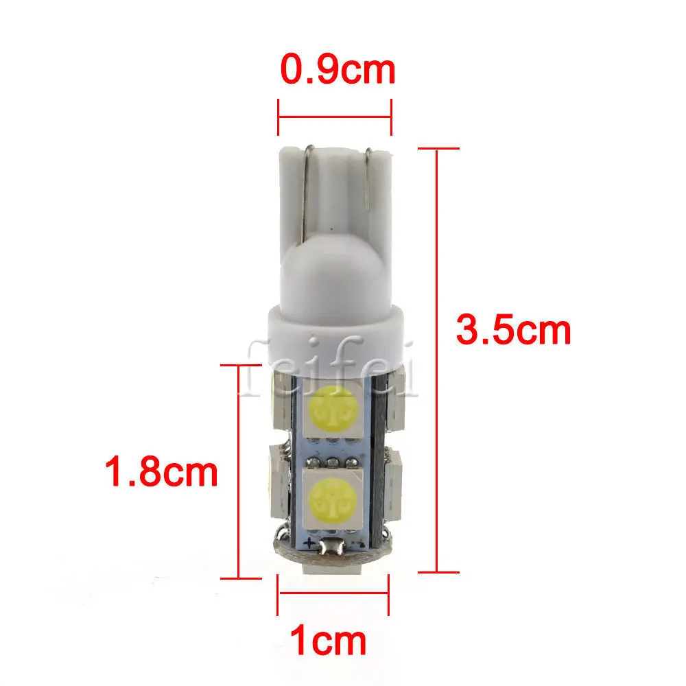 Светодиодные лампы 50 Pz Alta T10 9 SMD 5050 W5W 194 501 автоматическое жидкое освесветодиодный