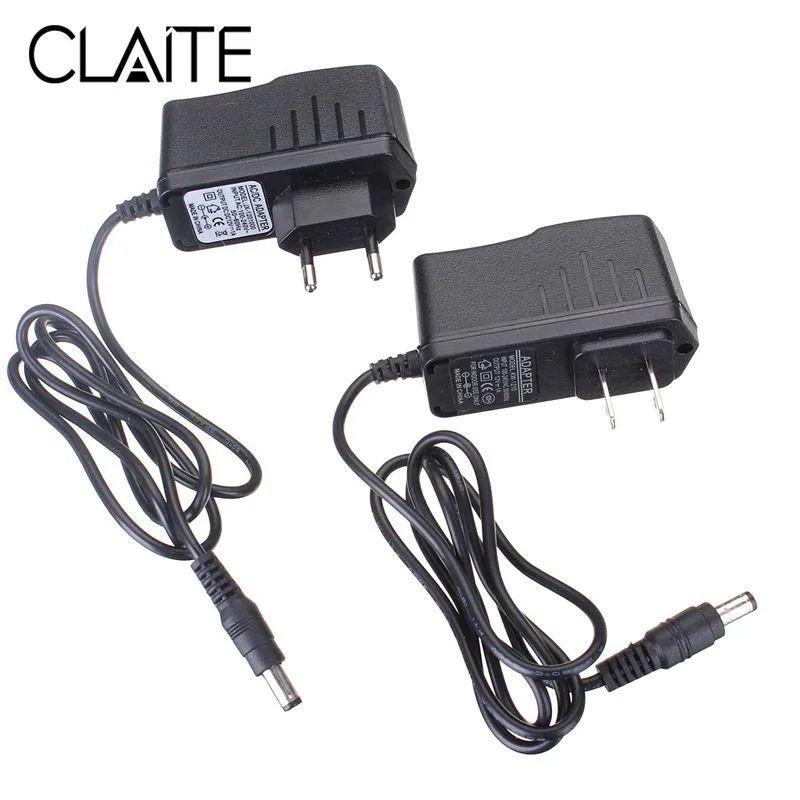 CLAITE AC 100 240V к DC 12V 1A адаптер питания штепсельная вилка США/ЕС для светодиодной
