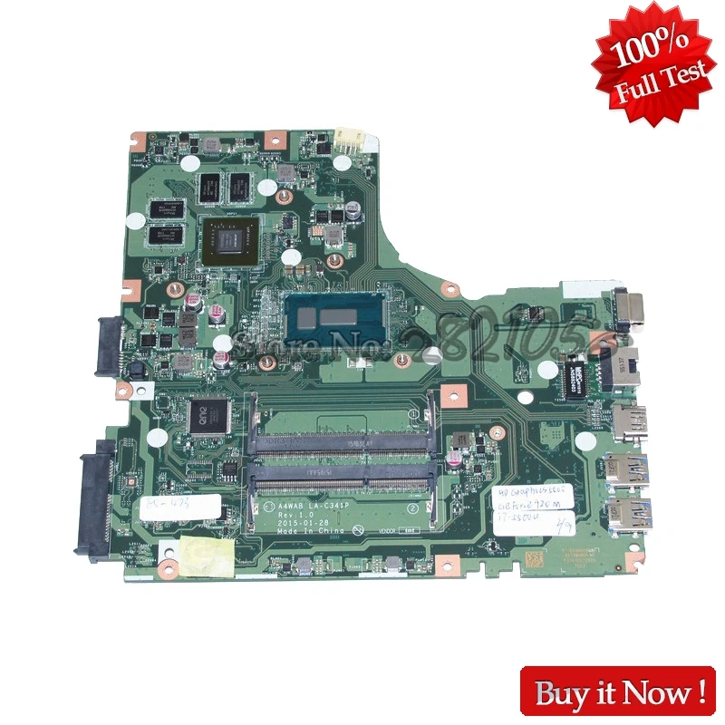 NOKOTION Новинка для Acer aspire E5 473 материнская плата ноутбука A4WAB LA C341P CPU DDR3L GT920M