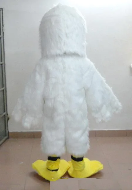

furry white pelican bird mascot costume for adults