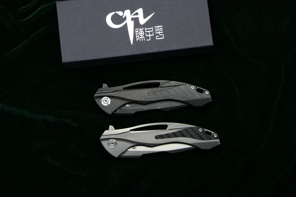 

CH CH3519 Flipper folding knife s35vn blade carbon fiber Titanium handle outdoor camping hunting pocket fruit Knives EDC tool